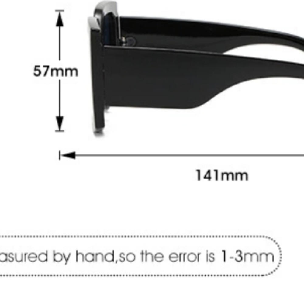 SQUARE BLACK UV 400 SUNGLASSES - Picture 5 of 5